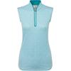 FootJoy Ladies Zip Front Tank Printed Blue - White - Peach